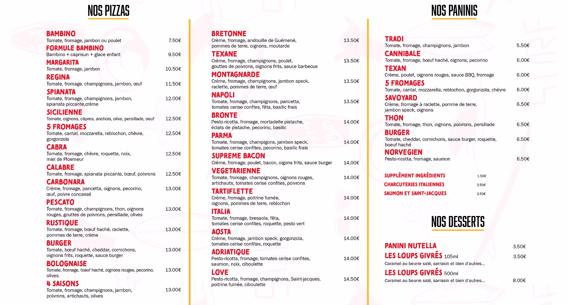Carte Pizz & Love - Page 2
